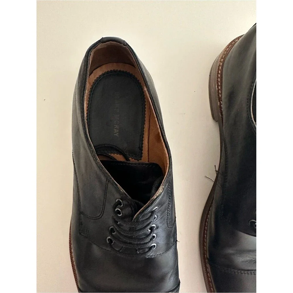Blake McKay T9 black leather cap-toe oxford